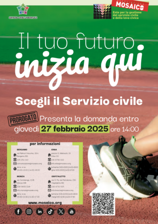 Bando aperto di Servizio Civile Universale! Candidati entro il 27 febbraio 2025!